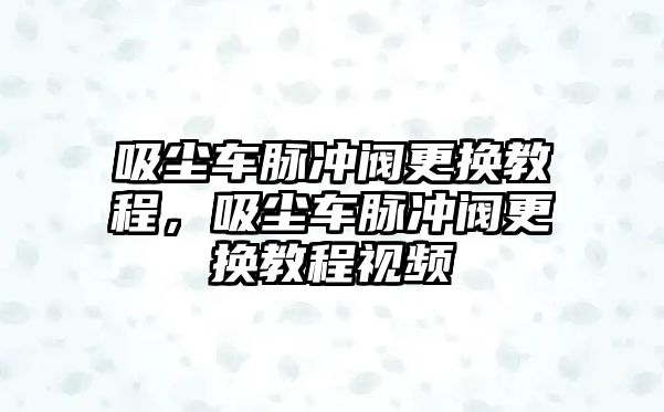 吸塵車脈沖閥更換教程，吸塵車脈沖閥更換教程視頻