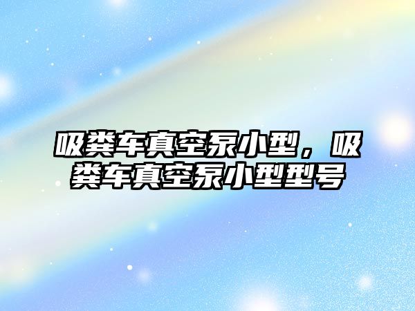 吸糞車真空泵小型，吸糞車真空泵小型型號(hào)