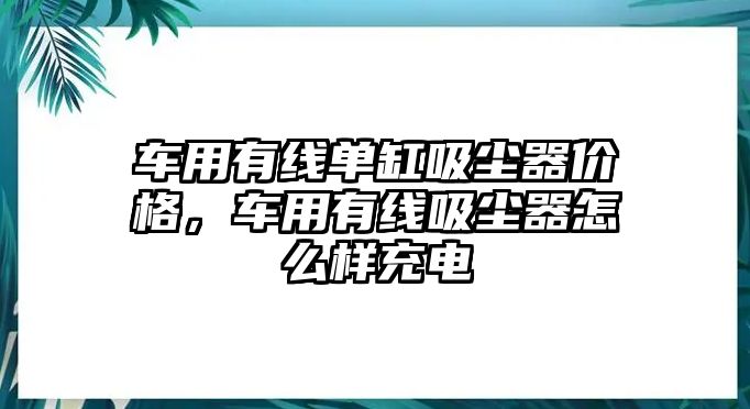 車用有線單缸吸塵器價格，車用有線吸塵器怎么樣充電