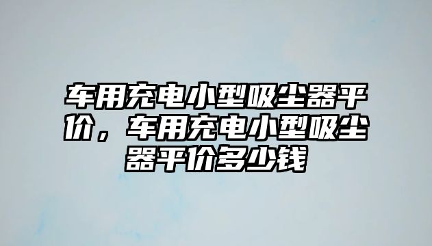 車用充電小型吸塵器平價(jià)，車用充電小型吸塵器平價(jià)多少錢