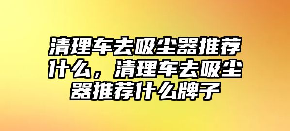 清理車去吸塵器推薦什么，清理車去吸塵器推薦什么牌子