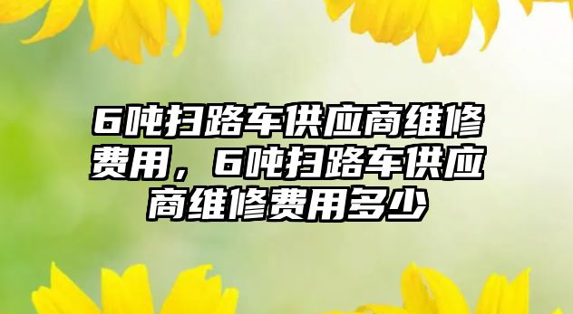 6噸掃路車供應(yīng)商維修費(fèi)用，6噸掃路車供應(yīng)商維修費(fèi)用多少