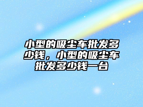 小型的吸塵車批發(fā)多少錢，小型的吸塵車批發(fā)多少錢一臺(tái)