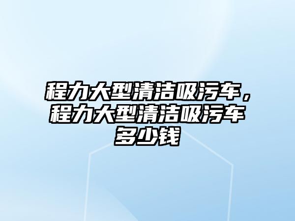 程力大型清潔吸污車，程力大型清潔吸污車多少錢