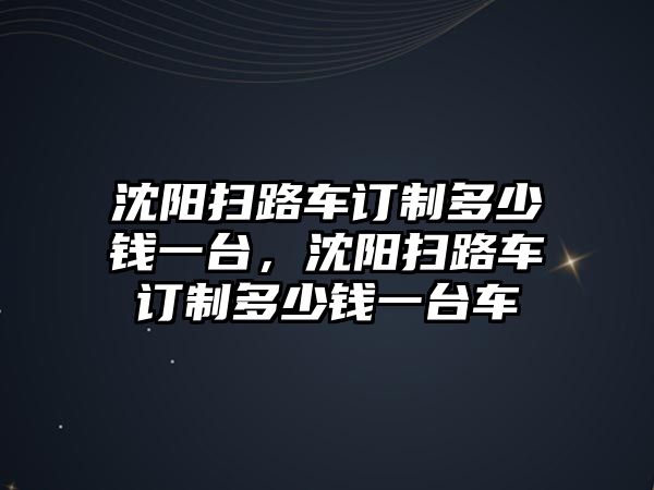 沈陽掃路車訂制多少錢一臺，沈陽掃路車訂制多少錢一臺車