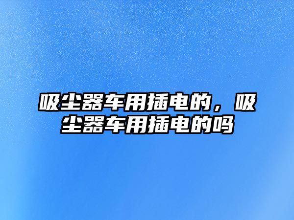 吸塵器車用插電的，吸塵器車用插電的嗎