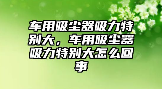 車用吸塵器吸力特別大，車用吸塵器吸力特別大怎么回事