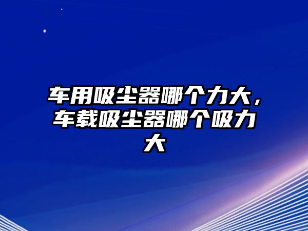 車用吸塵器哪個力大，車載吸塵器哪個吸力大