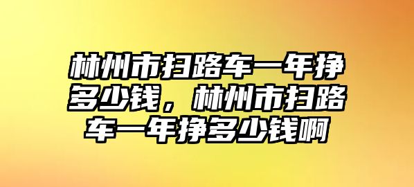 林州市掃路車一年掙多少錢，林州市掃路車一年掙多少錢啊