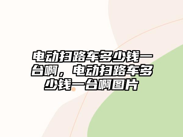 電動掃路車多少錢一臺啊，電動掃路車多少錢一臺啊圖片