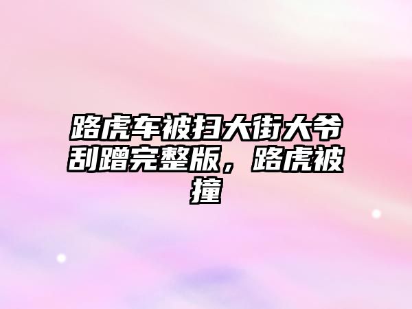 路虎車被掃大街大爺刮蹭完整版，路虎被撞