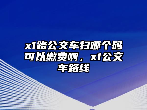 x1路公交車掃哪個(gè)碼可以繳費(fèi)啊，x1公交車路線