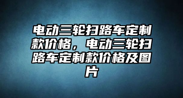 電動三輪掃路車定制款價格，電動三輪掃路車定制款價格及圖片