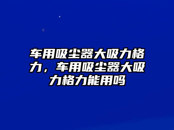 車用吸塵器大吸力格力，車用吸塵器大吸力格力能用嗎