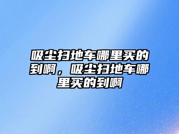 吸塵掃地車哪里買的到啊，吸塵掃地車哪里買的到啊