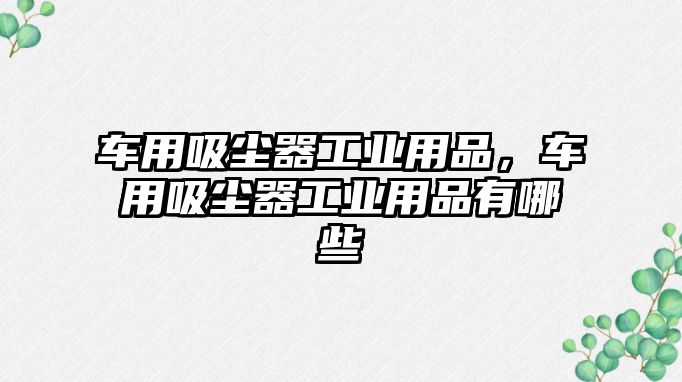 車用吸塵器工業(yè)用品，車用吸塵器工業(yè)用品有哪些