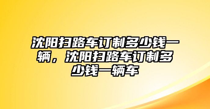 沈陽掃路車訂制多少錢一輛，沈陽掃路車訂制多少錢一輛車