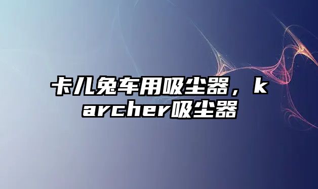 卡兒兔車用吸塵器，karcher吸塵器