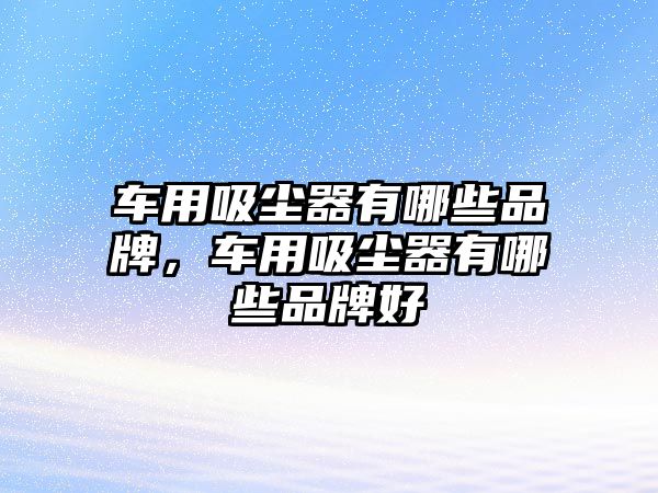 車用吸塵器有哪些品牌，車用吸塵器有哪些品牌好