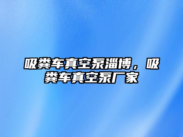 吸糞車真空泵淄博，吸糞車真空泵廠家