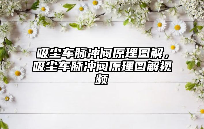 吸塵車脈沖閥原理圖解，吸塵車脈沖閥原理圖解視頻