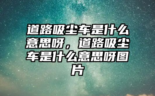 道路吸塵車是什么意思呀，道路吸塵車是什么意思呀圖片