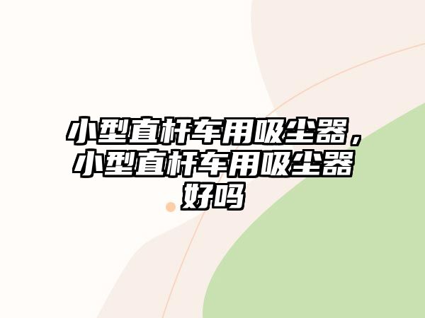 小型直桿車用吸塵器，小型直桿車用吸塵器好嗎