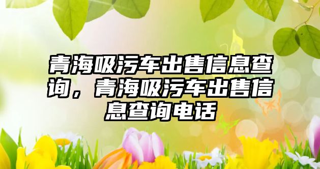 青海吸污車出售信息查詢，青海吸污車出售信息查詢電話