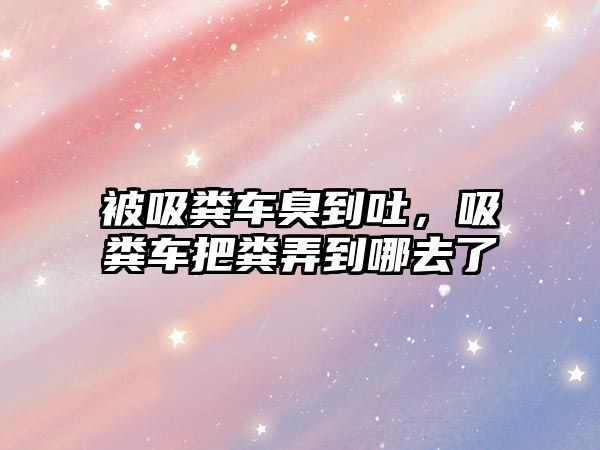 被吸糞車臭到吐，吸糞車把糞弄到哪去了