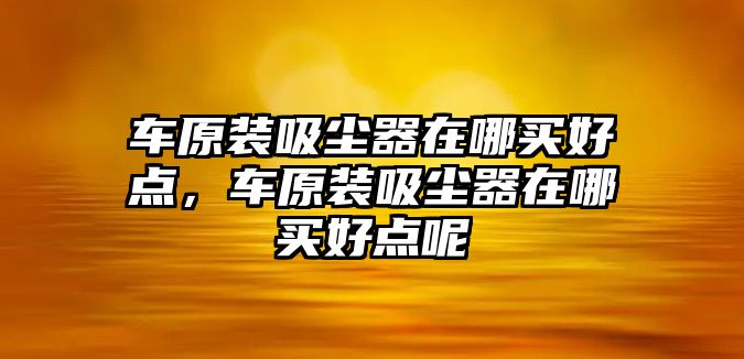 車原裝吸塵器在哪買好點(diǎn)，車原裝吸塵器在哪買好點(diǎn)呢