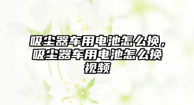 吸塵器車用電池怎么換，吸塵器車用電池怎么換視頻