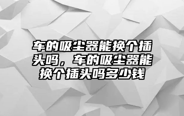 車的吸塵器能換個(gè)插頭嗎，車的吸塵器能換個(gè)插頭嗎多少錢