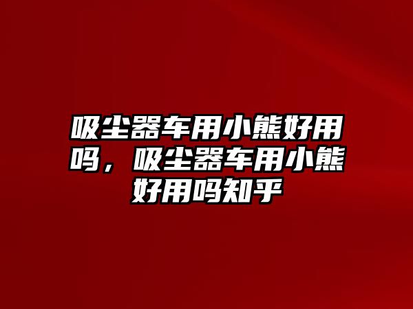 吸塵器車用小熊好用嗎，吸塵器車用小熊好用嗎知乎