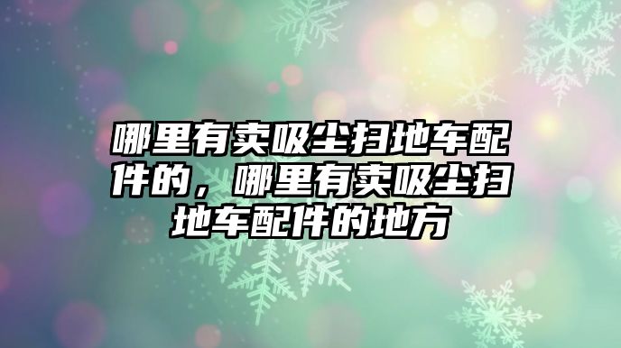 哪里有賣吸塵掃地車配件的，哪里有賣吸塵掃地車配件的地方