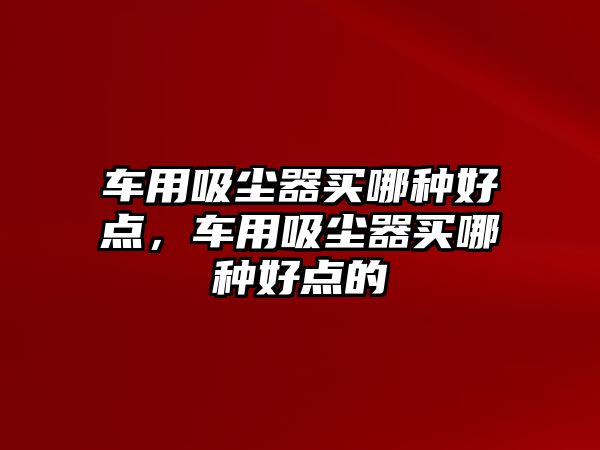 車用吸塵器買哪種好點(diǎn)，車用吸塵器買哪種好點(diǎn)的