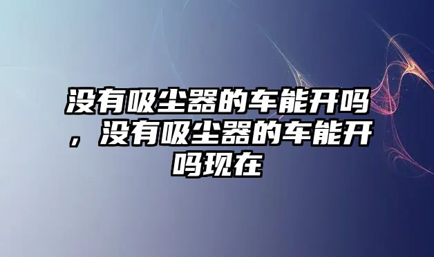 沒有吸塵器的車能開嗎，沒有吸塵器的車能開嗎現(xiàn)在