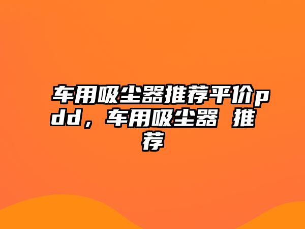 車用吸塵器推薦平價pdd，車用吸塵器 推薦