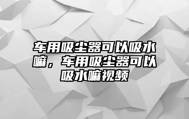 車用吸塵器可以吸水嘛，車用吸塵器可以吸水嘛視頻