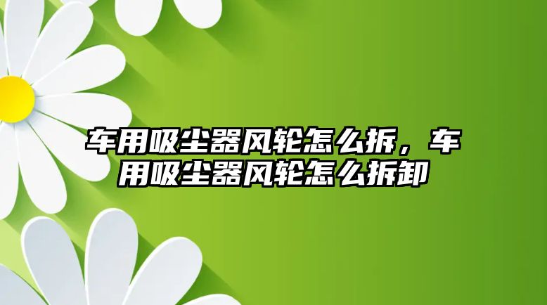 車用吸塵器風(fēng)輪怎么拆，車用吸塵器風(fēng)輪怎么拆卸