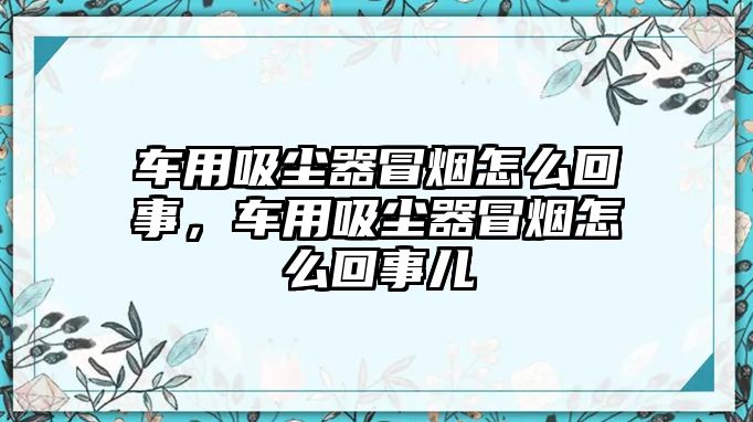 車用吸塵器冒煙怎么回事，車用吸塵器冒煙怎么回事兒