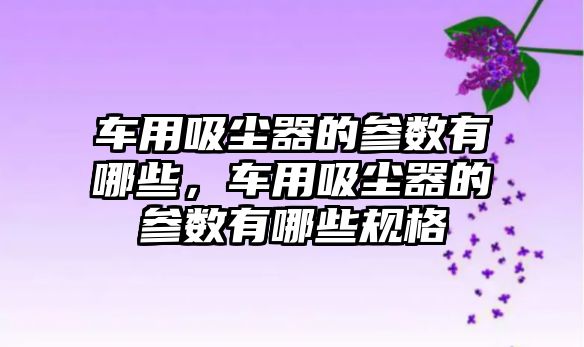 車用吸塵器的參數(shù)有哪些，車用吸塵器的參數(shù)有哪些規(guī)格