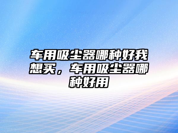 車用吸塵器哪種好我想買，車用吸塵器哪種好用