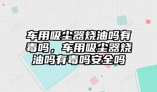 車用吸塵器燒油嗎有毒嗎，車用吸塵器燒油嗎有毒嗎安全嗎