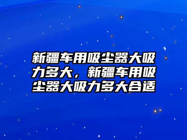 新疆車用吸塵器大吸力多大，新疆車用吸塵器大吸力多大合適