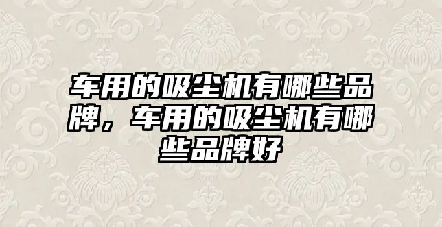 車用的吸塵機(jī)有哪些品牌，車用的吸塵機(jī)有哪些品牌好