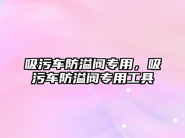 吸污車防溢閥專用，吸污車防溢閥專用工具