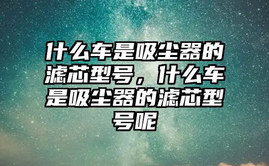 什么車是吸塵器的濾芯型號(hào)，什么車是吸塵器的濾芯型號(hào)呢