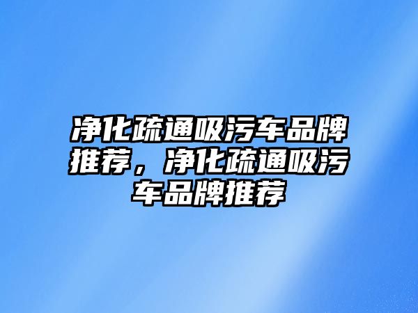 凈化疏通吸污車品牌推薦，凈化疏通吸污車品牌推薦