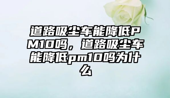 道路吸塵車能降低PM10嗎，道路吸塵車能降低pm10嗎為什么