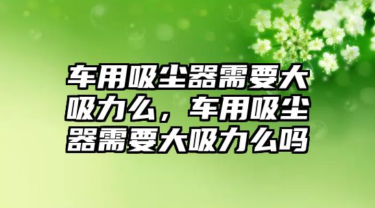 車用吸塵器需要大吸力么，車用吸塵器需要大吸力么嗎